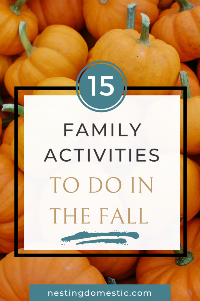15 Family Friendly Activities to do in the Fall - NESTING DOMESTIC